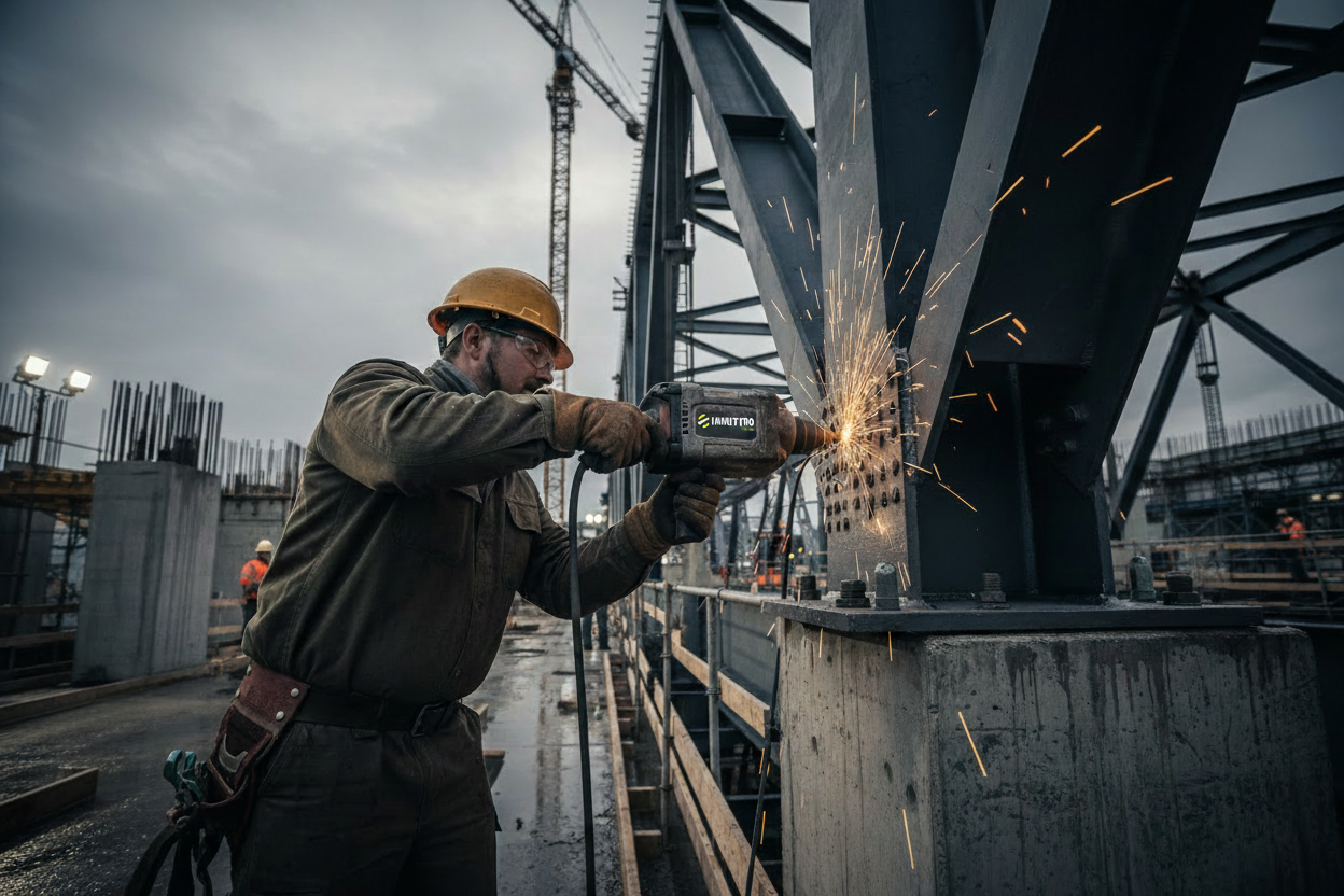 Banner Industro Tools con logo en herramienta